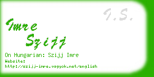 imre szijj business card